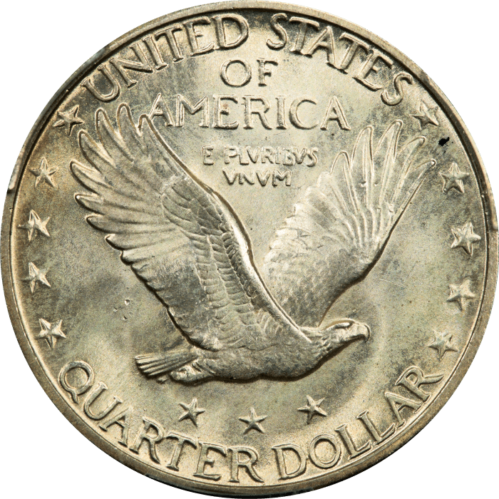 1929 Standing Liberty Quarter (25c) REVERSE Image