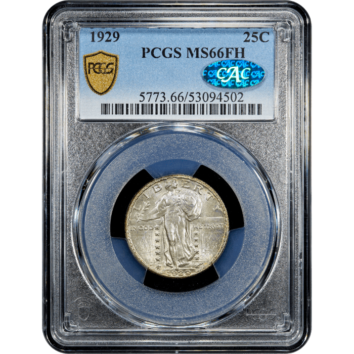 1929 Standing Liberty Quarter (25c) SLAB Image
