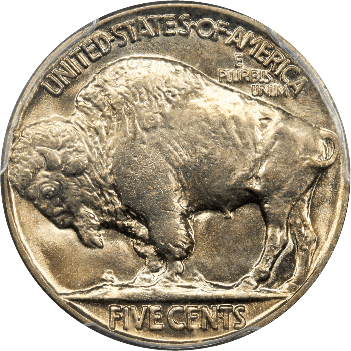 1930 Buffalo Nickel (5c) DDR FS-801 REVERSE Image