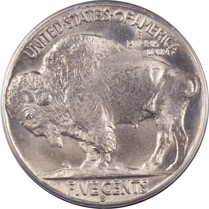 1930-S Buffalo Nickel (5c) Reverse Image