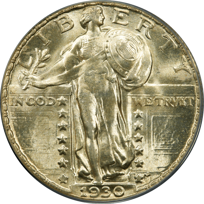 1930 Standing Liberty Quarter (25c) OBVERSE Image