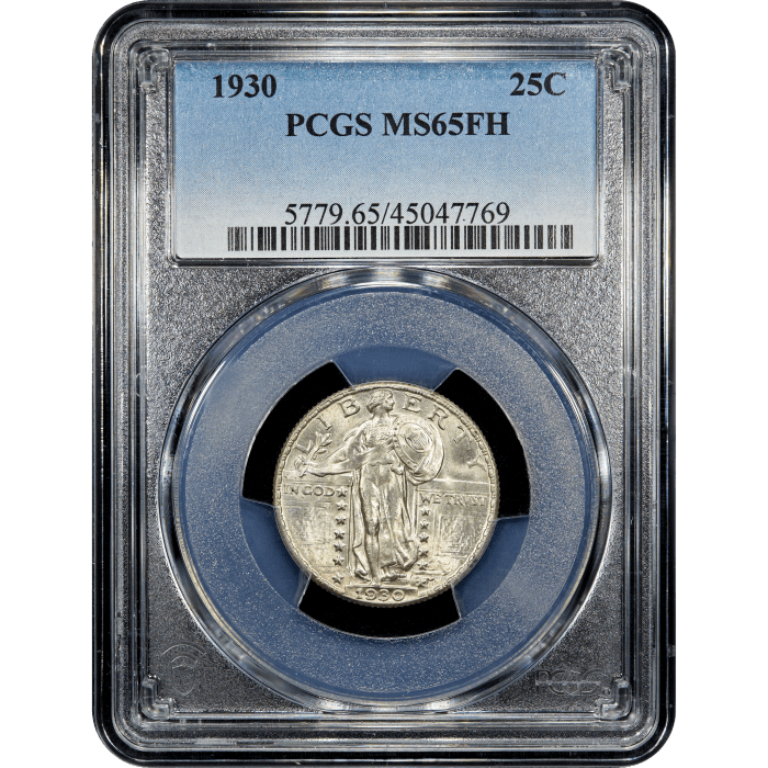 1930 Standing Liberty Quarter (25c) SLAB Image