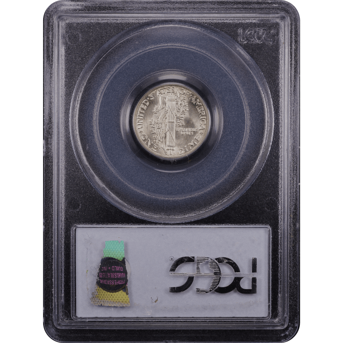 1931 Mercury Dime (10c) Reverse Slab Image