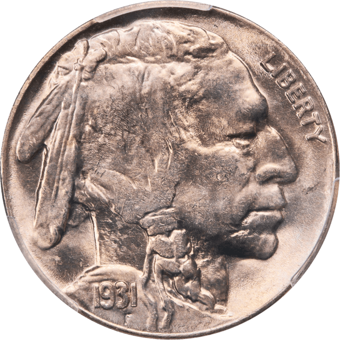 1931-S Buffalo Nickel (5c) OBVERSE Image
