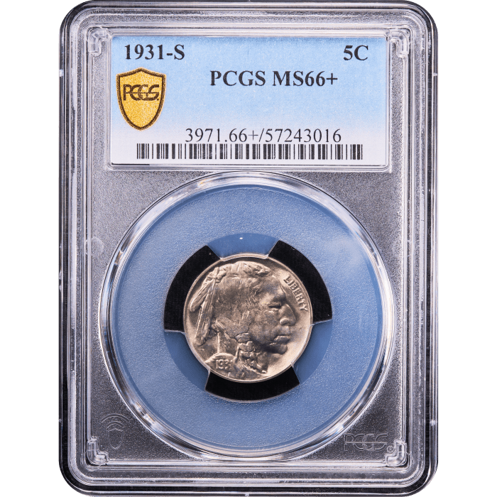 1931-S Buffalo Nickel (5c) Obverse Slab Image