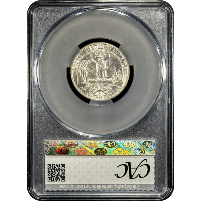 1932-D Washington Quarter (25c) Reverse Slab Image