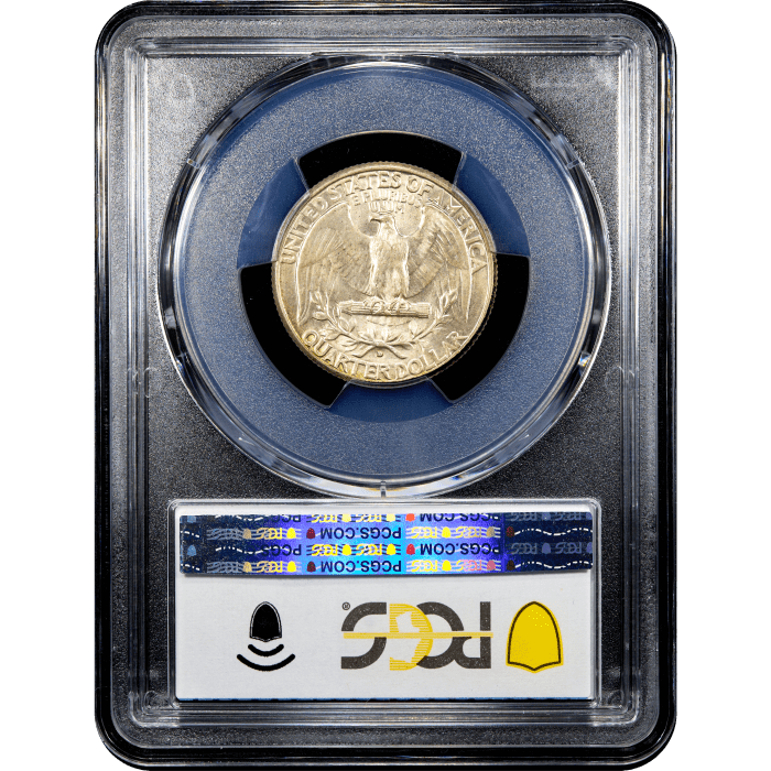 1932-D Washington Quarter (25c) Reverse Slab Image