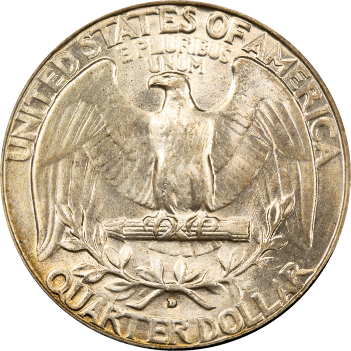 1932-D Washington Quarter (25c) Reverse Image