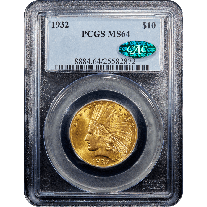 1932 Indian Gold Eagle ($10) SLAB Image