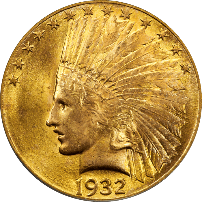 1932 Indian Gold Eagle ($10) OBVERSE Image