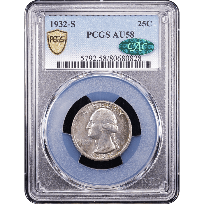 1932-S Washington Quarter (25c) Obverse Slab Image