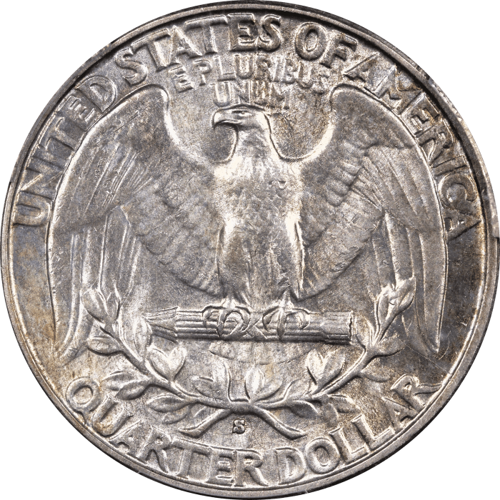 1932-S Washington Quarter (25c) Reverse Image