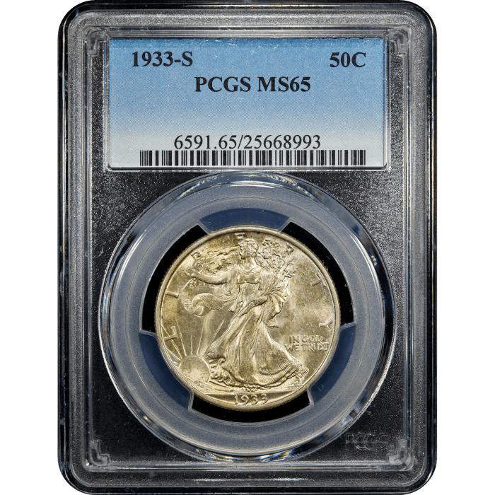 1933-S Walking Liberty Half Dollar (50c) SLAB Image