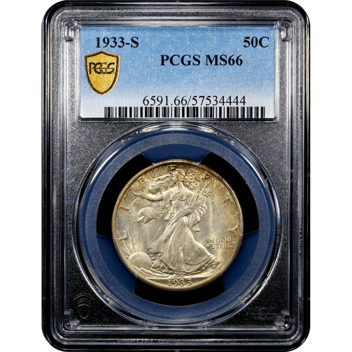 1933-S Walking Liberty Half Dollar (50c) Obverse Slab Image