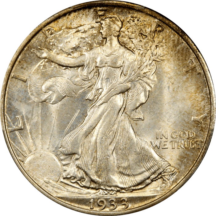 1933-S Walking Liberty Half Dollar (50c) Obverse Image