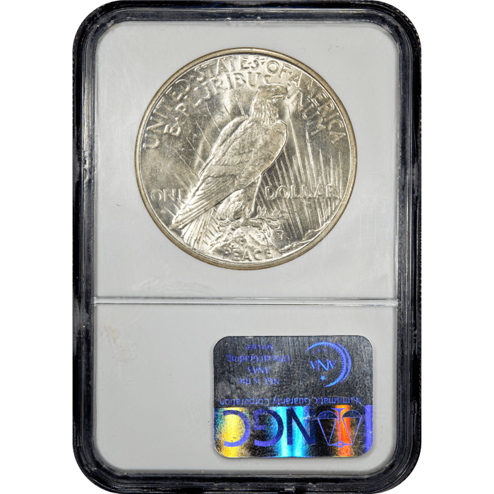 1934-D Peace Dollar ($1) Reverse Slab Image