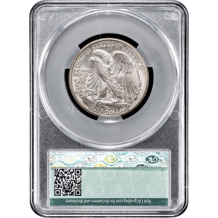 1934-D Walking Liberty Half Dollar (50c) Reverse Slab Image