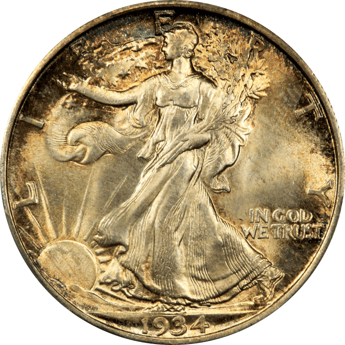1934-D Walking Liberty Half Dollar (50c) Obverse Image