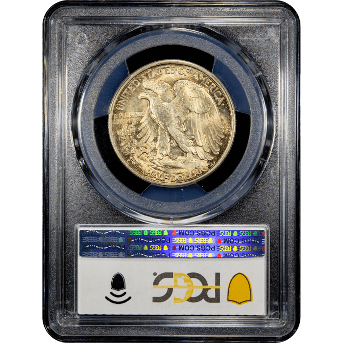 1934-D Walking Liberty Half Dollar (50c) Reverse Slab Image