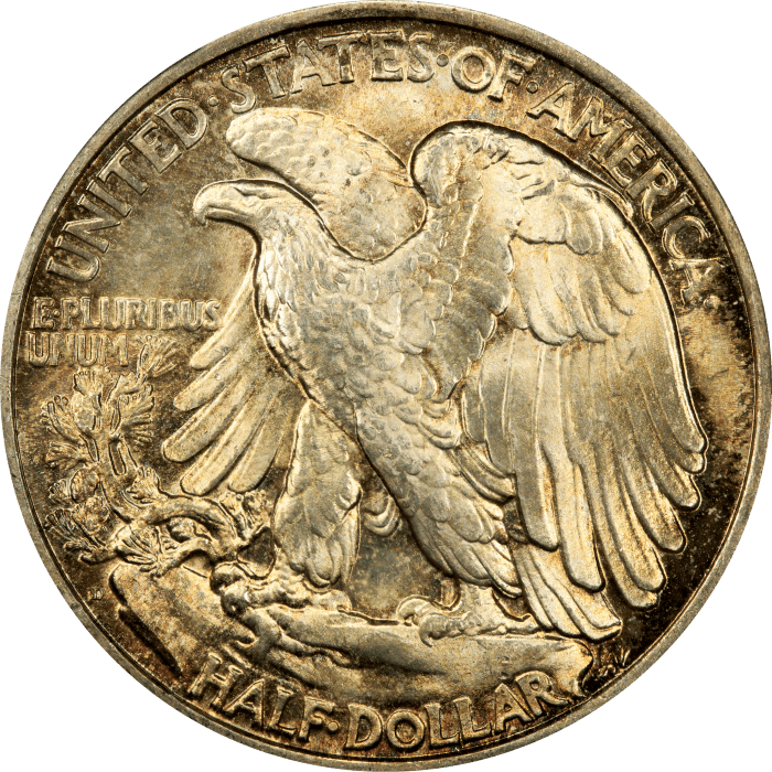 1934-D Walking Liberty Half Dollar (50c) Reverse Image