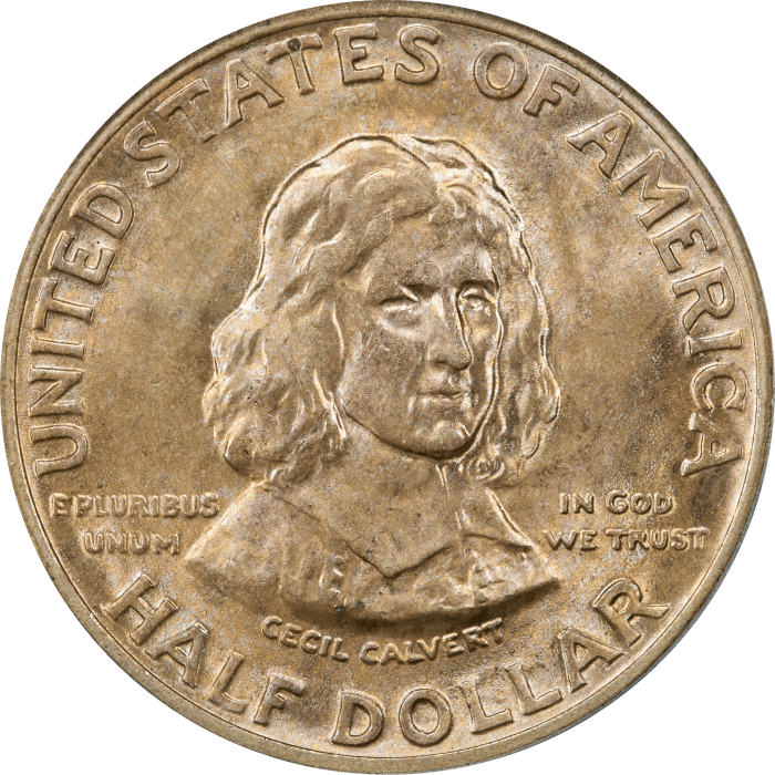 1934 Maryland Commem Half Dollar (50c) OBVERSE Image