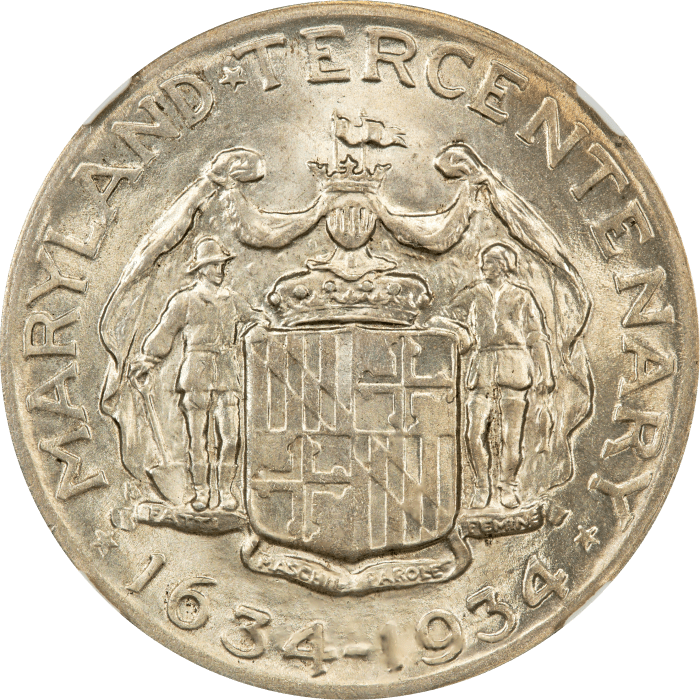 1934 Maryland Commemorative Half Dollar (50c) REVERSE Image
