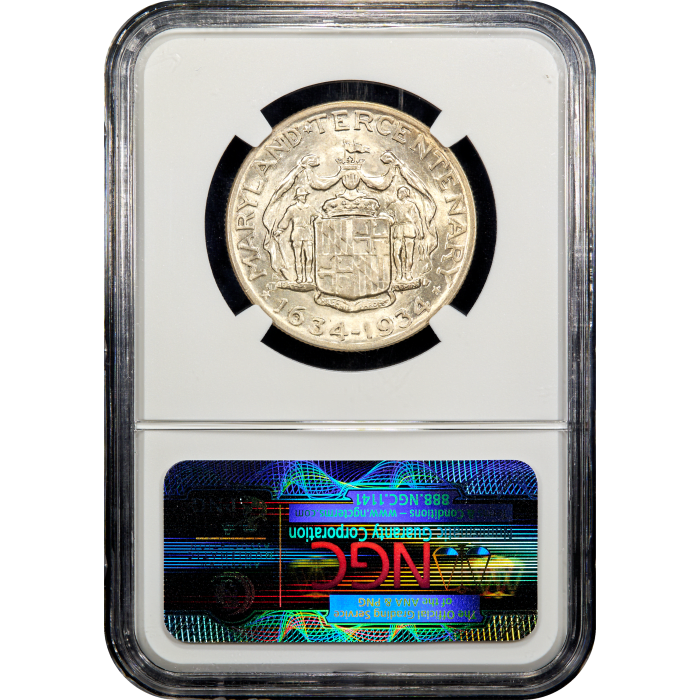 1934 Maryland Commemorative Half Dollar (50c) Reverse Slab Image