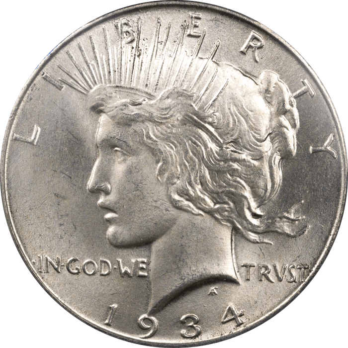 1934 Peace Dollar ($1) Obverse Image