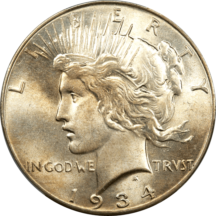 1934 Peace Dollar ($1) Obverse Image