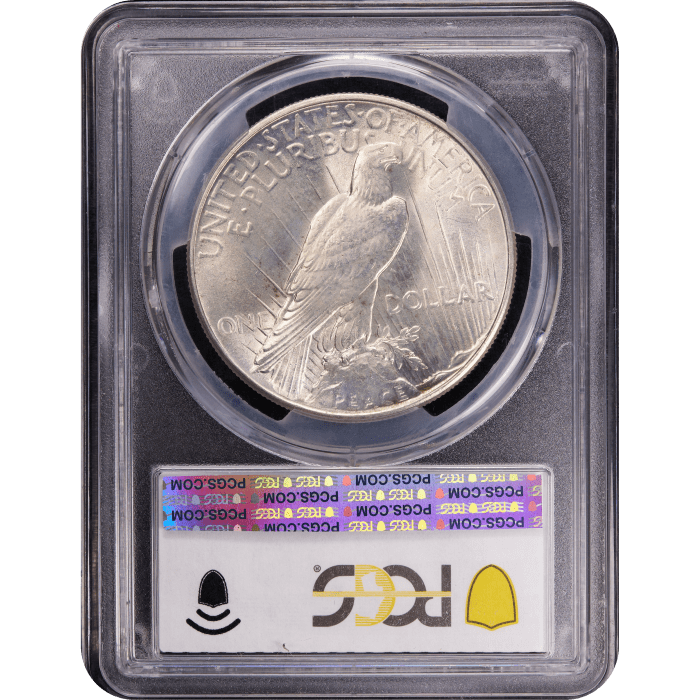 1934 Peace Dollar ($1) Reverse Slab Image