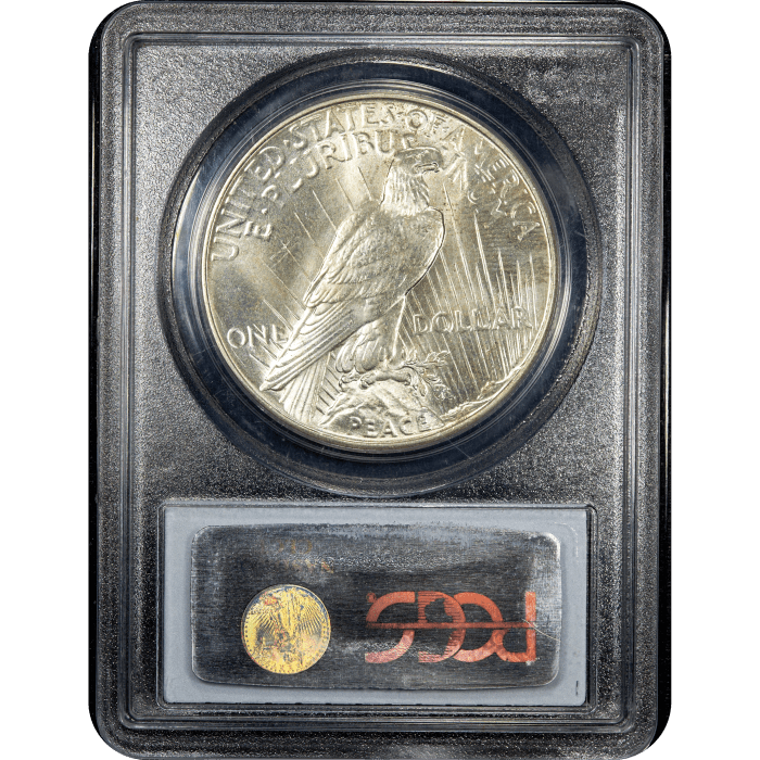 1934 Peace Dollar ($1) Reverse Slab Image