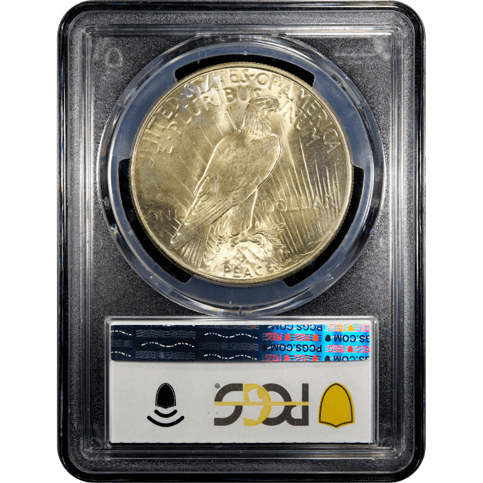 1934 Peace Dollar ($1) Reverse Slab Image