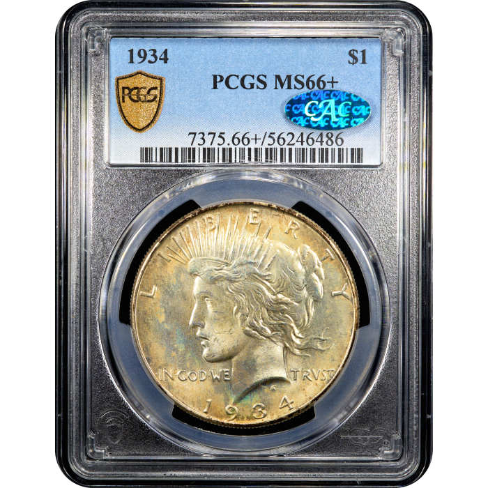 1934 Peace Dollar ($1) Obverse Slab Image