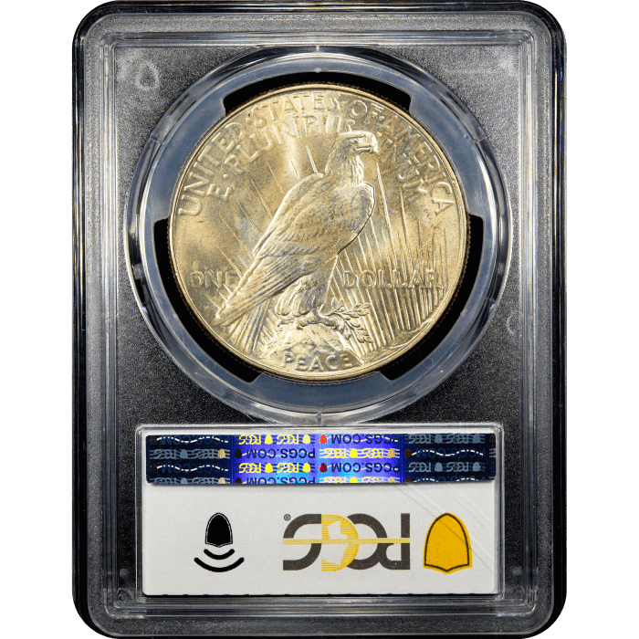 1934 Peace Dollar ($1) Reverse Slab Image