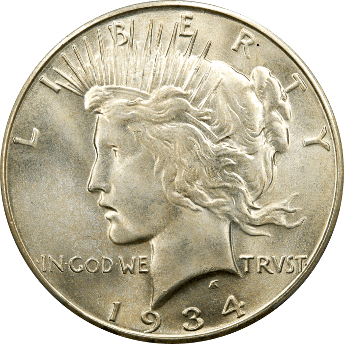 1934-S Peace Dollar ($1) Obverse Image