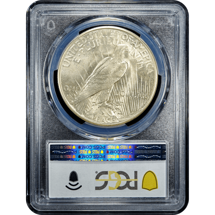 1934-S Peace Dollar ($1) Reverse Slab Image