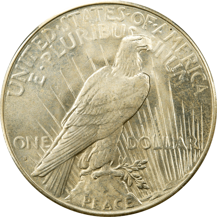 1934-S Peace Dollar ($1) Reverse Image