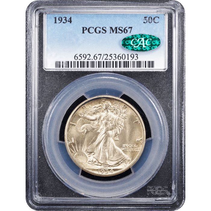 1934 Walking Liberty Half (50c) Obverse Slab Image