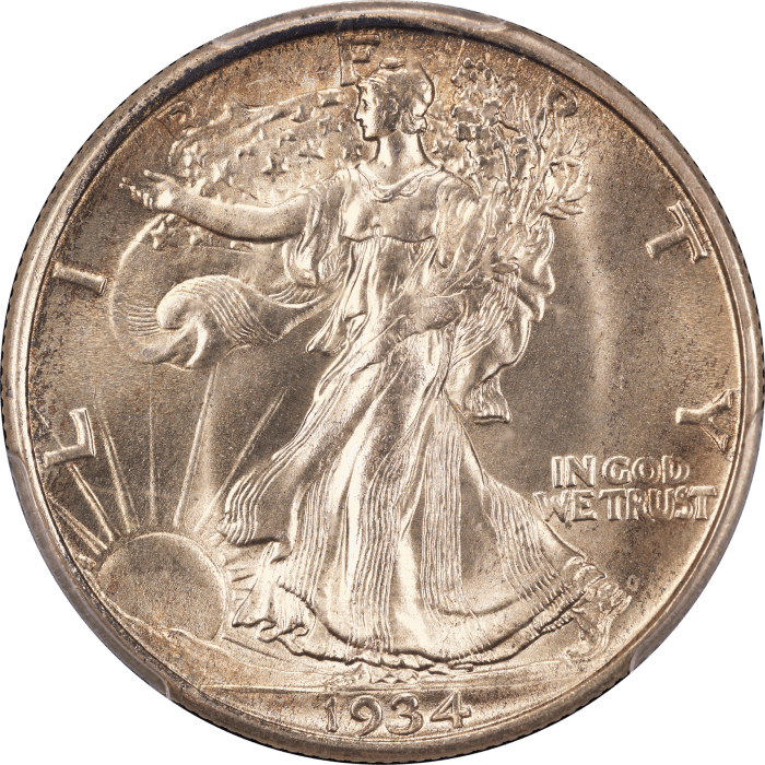 1934 Walking Liberty Half (50c) Obverse Image