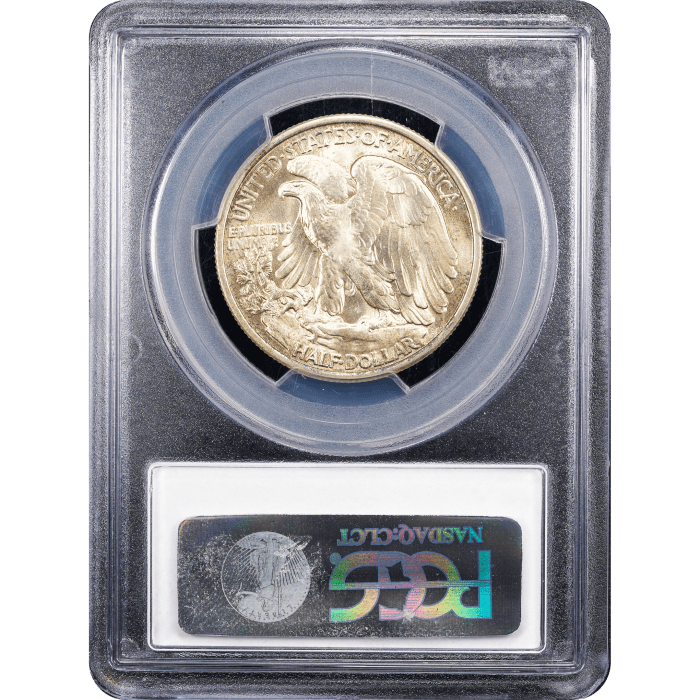 1934 Walking Liberty Half (50c) Reverse Slab Image