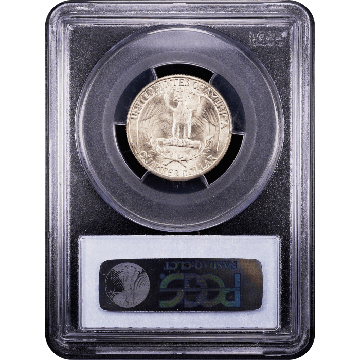 1934 Washington Quarter (25c) Light Motto Reverse Slab Image