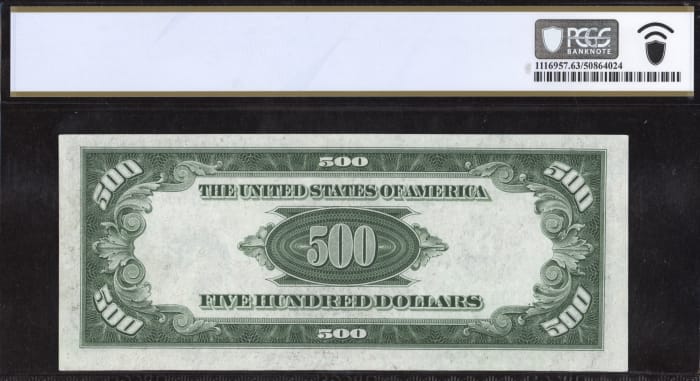 1934A $500 FRN Reverse Image