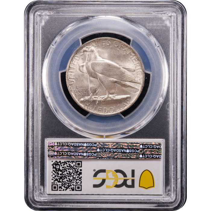 1935 Connecticut Commemorative Half Dollar (50c) Reverse Slab Image