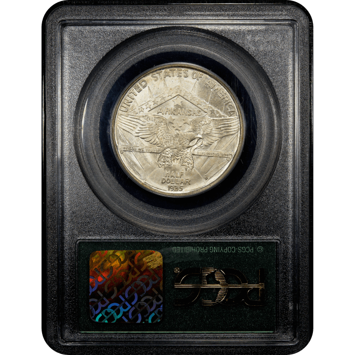 1935-D Arkansas Commemorative Half Dollar (50c) OGH Reverse Slab Image