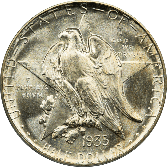 1935-D Texas Commem Half Dollar (50c) OBVERSE Image
