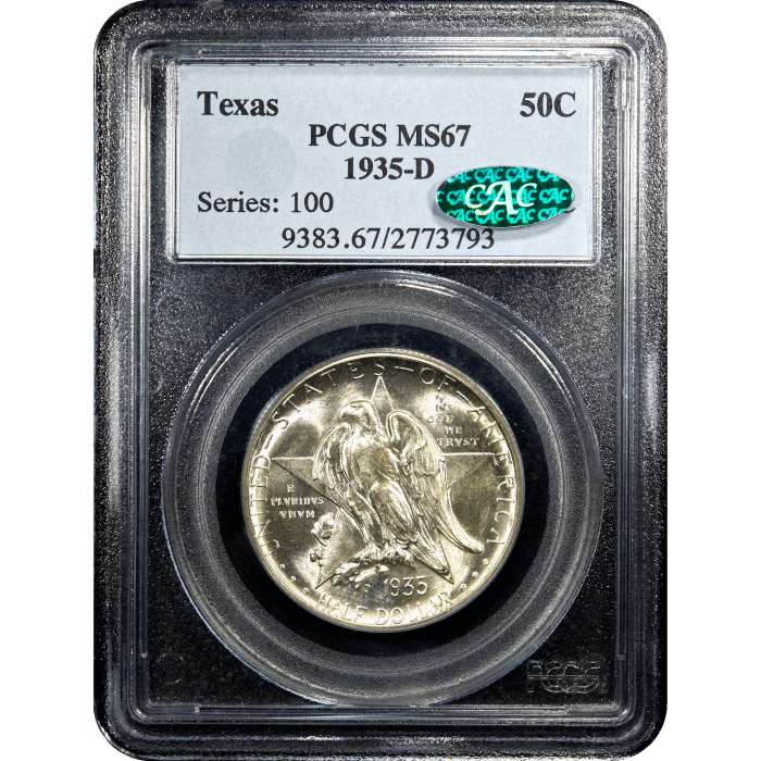1935-D Texas Commem Half Dollar (50c) SLAB Image