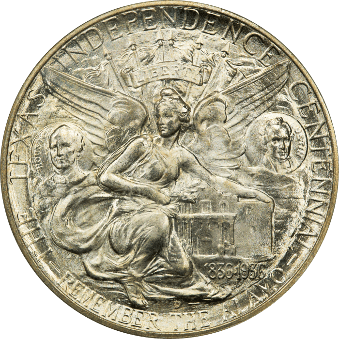1935-D Texas Commem Half Dollar (50c) REVERSE Image