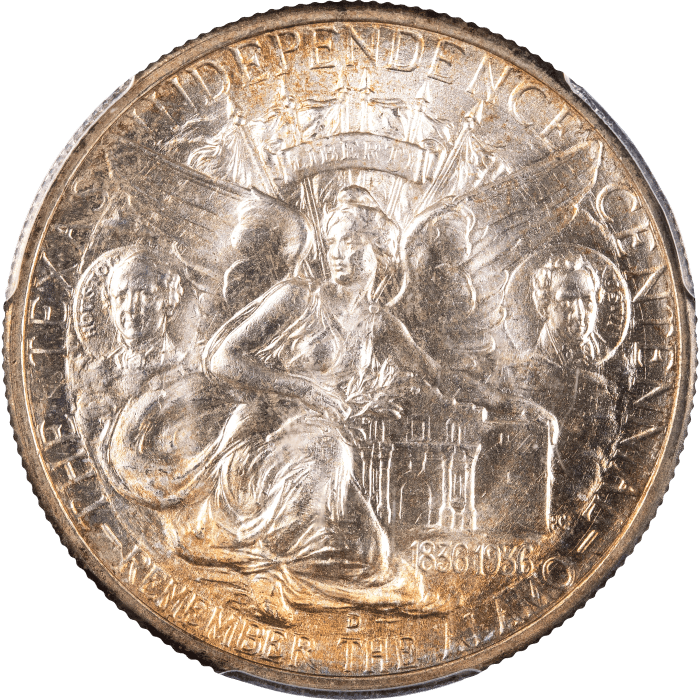 1935-D Texas Commemorative Half Dollar (50c) Reverse Image