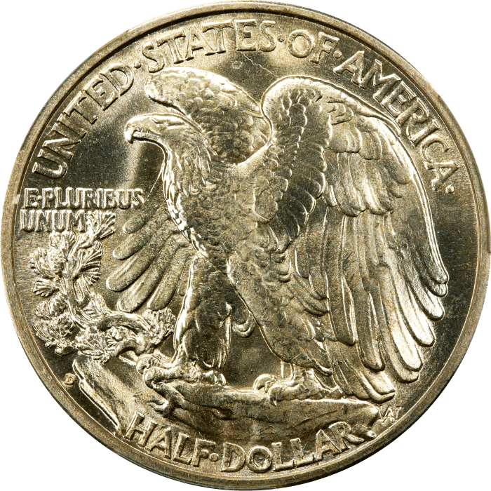 1935-D Walking Liberty Half Dollar (50c) Reverse Image