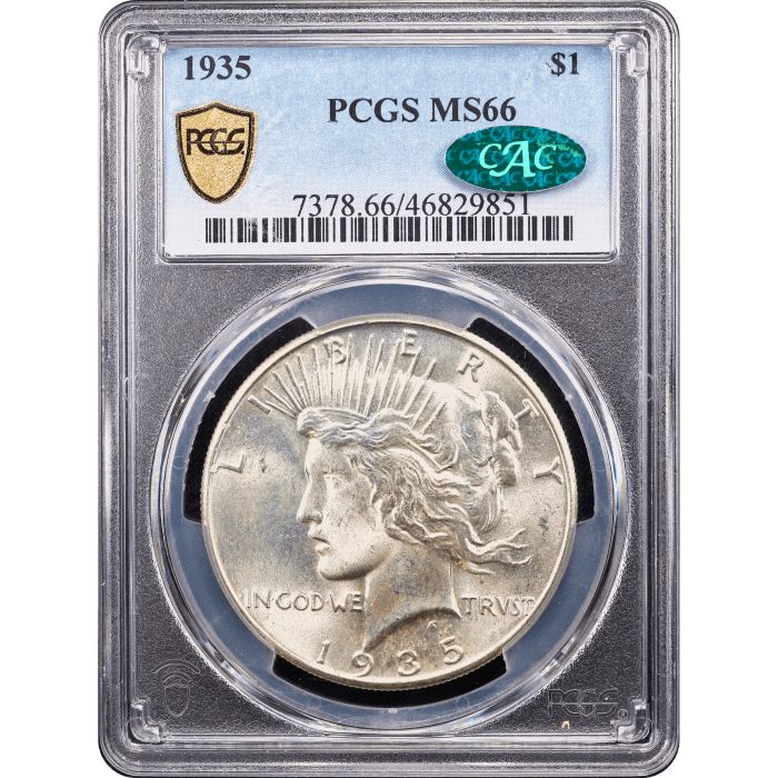 1935 Peace Dollar ($1) Obverse Slab Image
